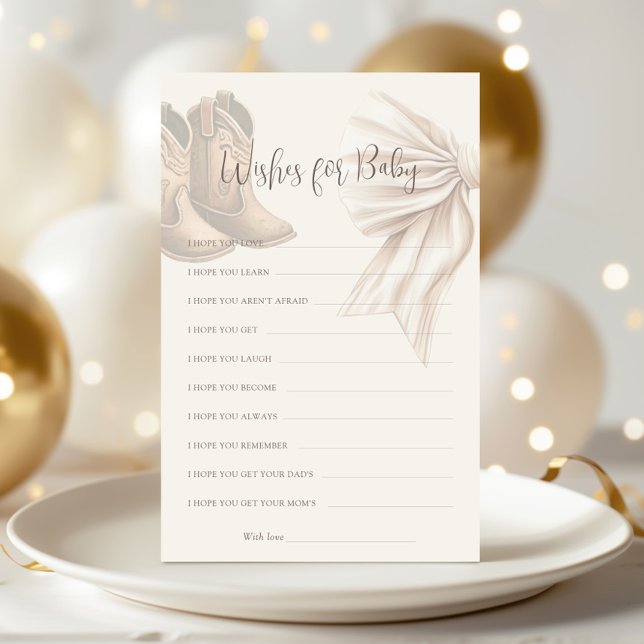 Boots Ou Bows Genre Révéler Les Voeux Pour Bébé (Créateur téléchargé)