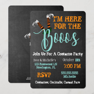 Booze Et Boos Invitation De La Fête D'Halloween