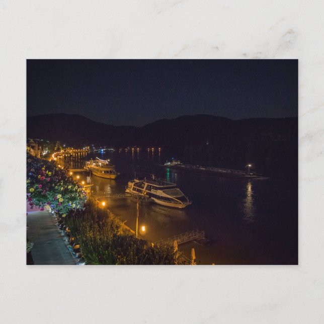 Boppard à la nuit - carte postale (Devant)