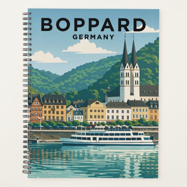 Boppard Germany Vintage Travel Art (Devant)