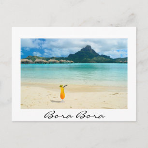 Bora Bora tropical cocktail carte postale