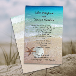 Bord de mer Mariage Dollar Invitation