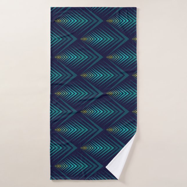 Bord marqué : lecture Motif dynamique (Serviette de bain)