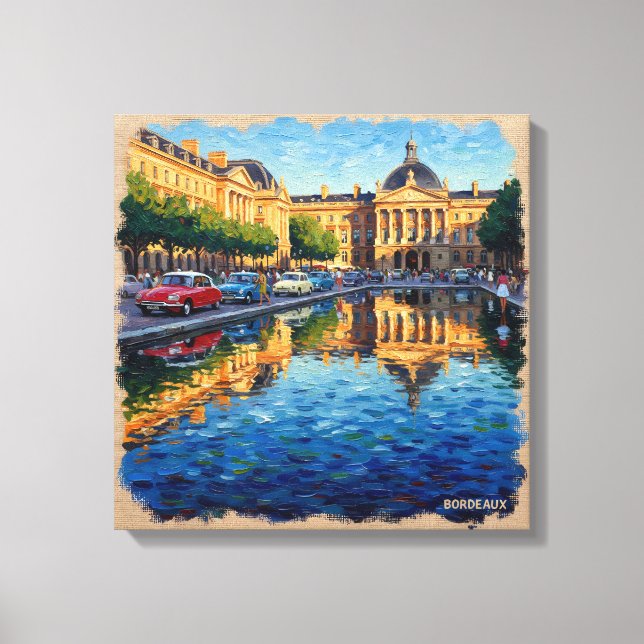 Bordeaux Grand Square Reflections Toile de verre (Recto)