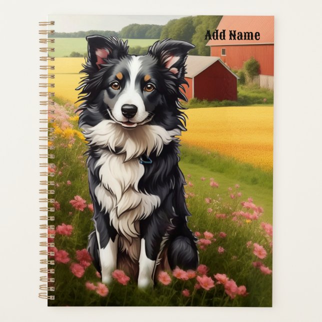 Border Collie à la ferme (Devant)