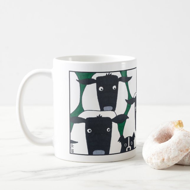 Border collie et tasse de moutons (Avec donut)