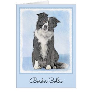 Border Collie Painting - Cute Original Dog Art