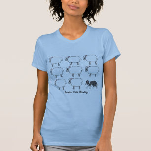Border collie vivant en troupe le T-shirt de dames