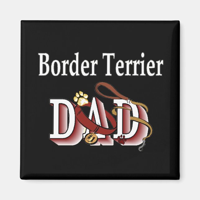 border terrier dad Magnet (Devant)