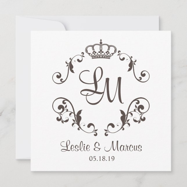 Border with d'ornement à Traditional Crown (Devant)