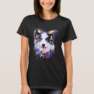 Bordure artistique Collie T-Shirt Cadeau Art Splas