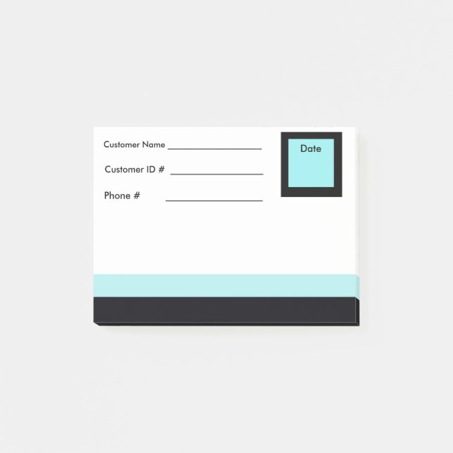 Bordure bleu et noir souple Post-it® Notes-Info. (Devant)