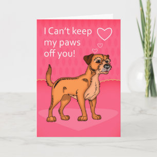 Bordure Carte de voeux de Terrier Valentine