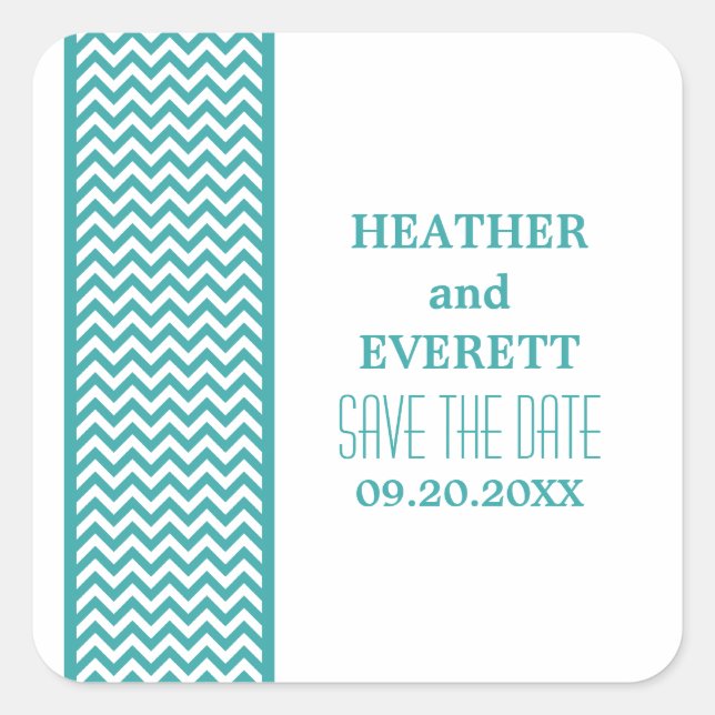 Bordure Chevron turquoise Enregistrer les stickers (Devant)
