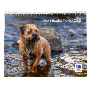 Bordure Chien Terrier, Moyen, Calendrier blanc