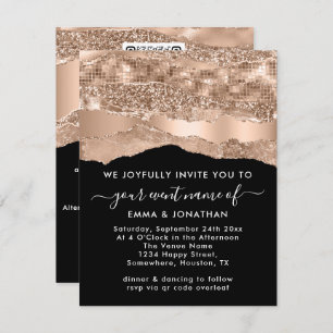 Bordure Code QR Parties scintillant Rose grève Abs