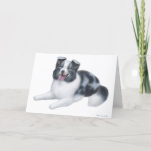Bordure Collie Blue Merle Carte de voeux