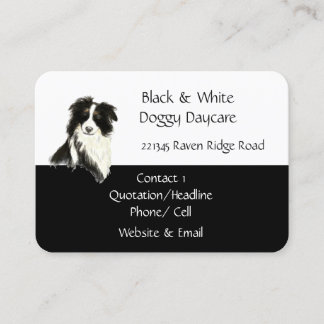 Bordure Collie Chien Animal Carte de visite d'aqua