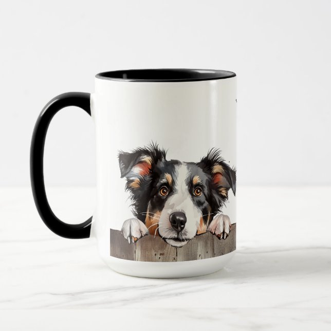 Bordure Collie Chien Mug (Gauche)