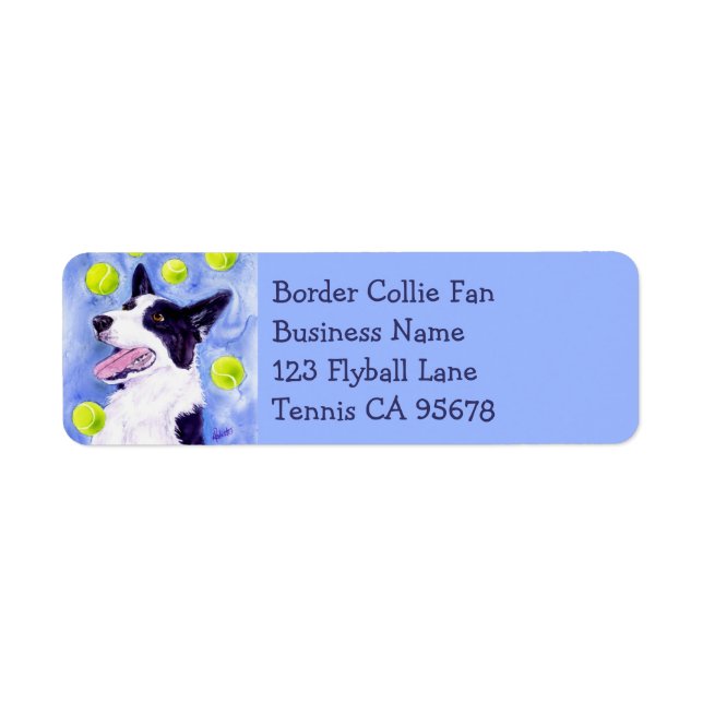Bordure Collie Étiquettes - "Magpie's Gold" (Devant)