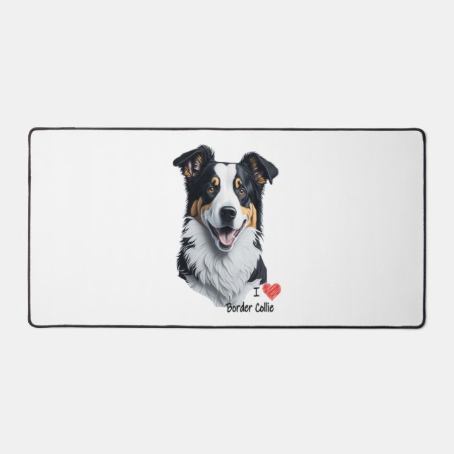 Bordure Collie face (avec le texte I Love) (Recto)