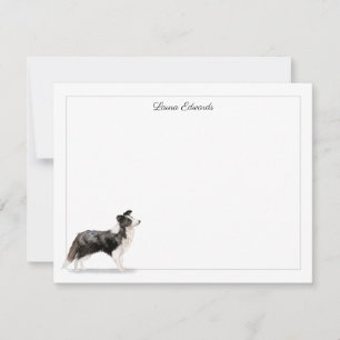 Bordure Collie Gris Bordure Carte de note personna