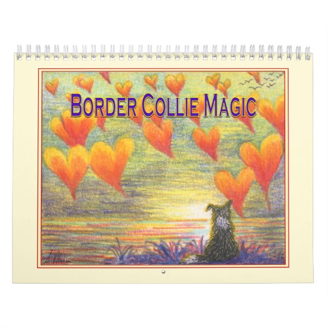 Bordure Collie Magic calendrier mural, photo par m (Protection)