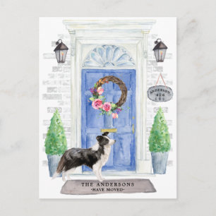 Bordure Collie Moving Faire-part Carte postale