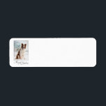 Bordure Collie Noël Retourner l'adresse Étiquettes<br><div class="desc">Ces étiquettes d'adresse de retour de Noël correspondent parfaitement à nos Cartes de Noël Collie Bordure de Chocolat.</div>