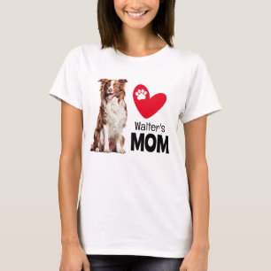 Bordure Collie Personnalisée Maman T-shirt