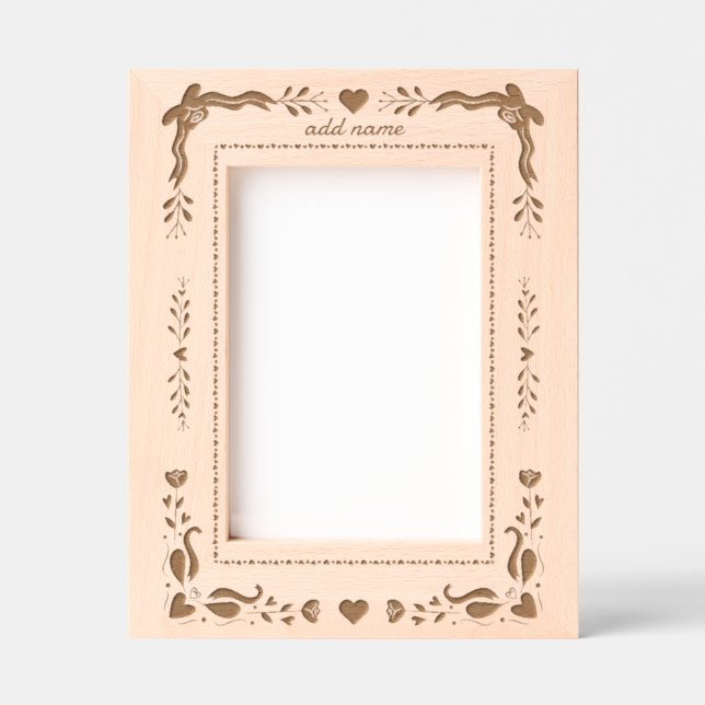 bordure de cadre cardiaque floral féminin (Recto)