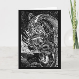 Bordure de carte de voeux Dragon