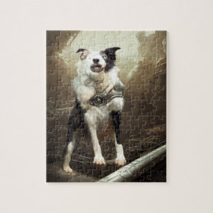 Bordure de Cyborg Collie Jigsaw Puzzle