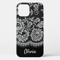 Bordure De Dentelle Blanche Sur coque iphone Coque