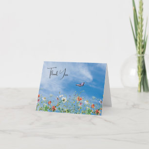 Bordure de fleurs sauvages et merci papillon