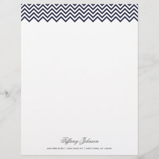 Bordure de la marine Blue Modern Chevron