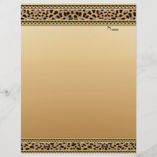 Bordure de léopard doré en en-tête (Devant)