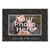 Bordure de photo élégante avec flèche noire et gri