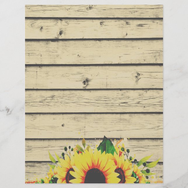 Bordure de tournesol sur bois (Devant)