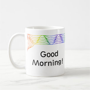 Bordure de vague de chaleur arc-en-ciel Mug person