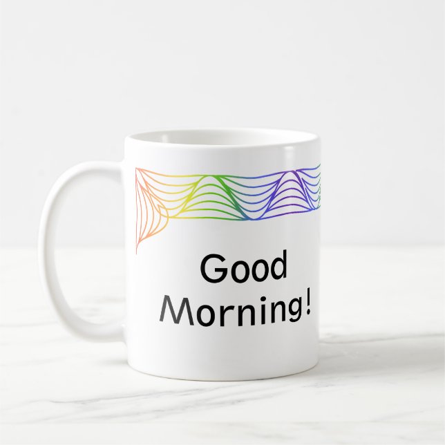 Bordure de vague de chaleur arc-en-ciel Mug person (Gauche)