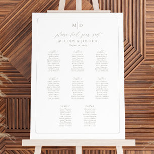 Bordure du tableau d'assise Monogramme 8 tables