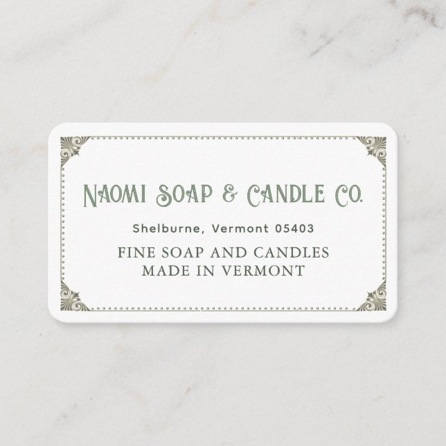 Bordure élégante de la carte de fermeture à bougie (Devant)