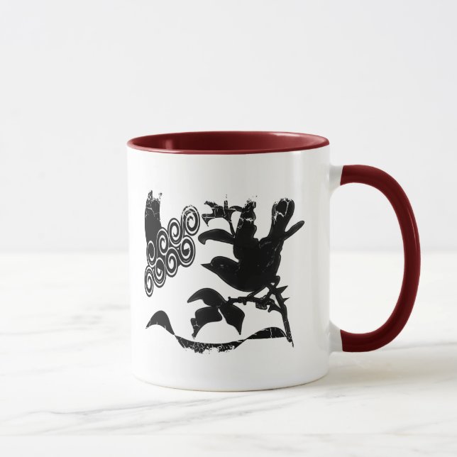 Bordure en détresse - Mug à 2 côtés (Droite)