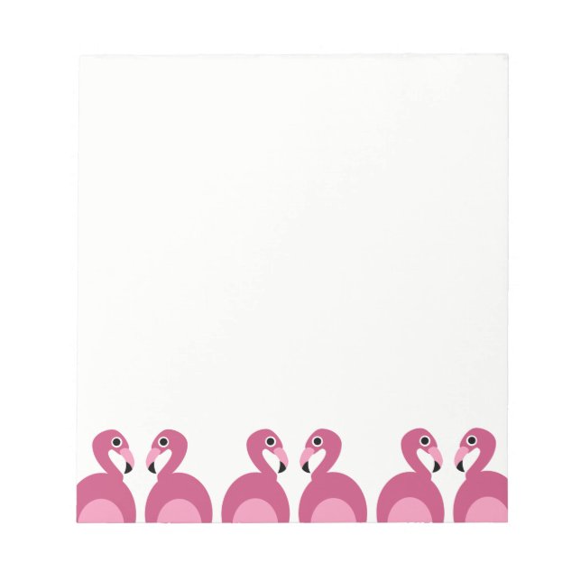 Bordure Flamants roses roses - Bloc-notes (Devant)
