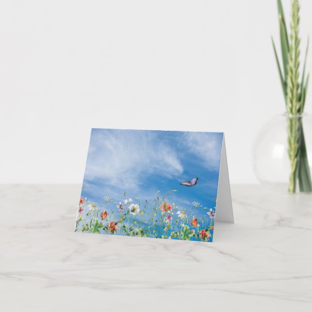 Bordure fleur sauvage et papillon (Devant)