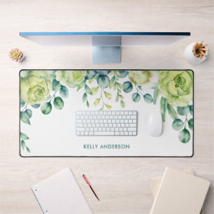 Bordure florale à l'aquarelle d'eucalyptus avec de