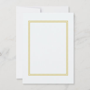 Bordure métallisée double or sur fond blanc pétill