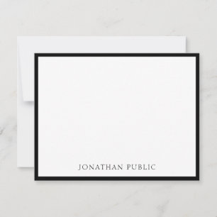 Bordure noire créative Modèle blanc design simple