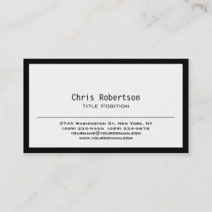 Bordure noire tendance Carte de visite de charme b